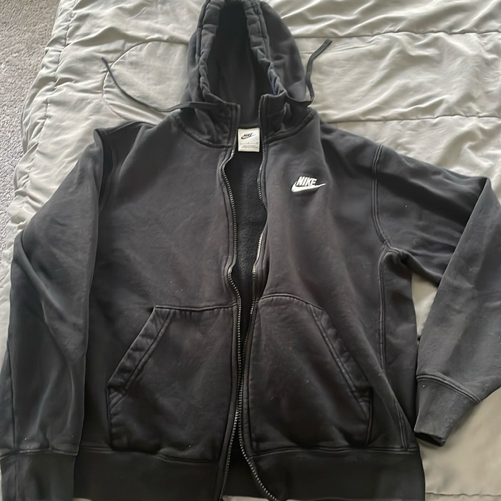 Nike black zip up hoodie
